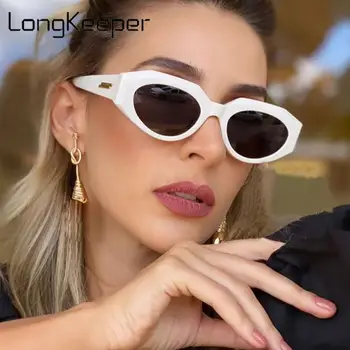 LongKeeper Macska Szemét Napszemüveg Női Luxus Márkák, Divat Háromszög Napszemüvegek Hölgyek Vintage Árnyalatok Oculos Lunette De Soleil