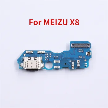 1DB Eredeti Töltő Port USB Töltő Dokkoló Testület Flex A MEIZU X8 NFC Dock Csatlakozó, Mikrofon Testület Flex Kábel