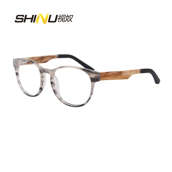 SHINU Női szemüveg Megakadályozzák a rövidlátás elmélyítse progresszív szemüveg női kék fény blokkoló rövidlátás fa-acetát szemüveg 110