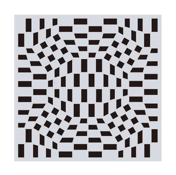 15*15 Geometria Rétegződés Stencil Diy scrapbook/fotóalbum Dekoratív Dombornyomás Festmény, Rajz sablon,lakberendezés