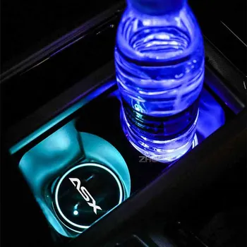 Világító Autós Víz Csésze Alátét Jogosultja 7 Színes, USB Töltő Autós Led Hangulat Fény Mitsubishi ASX Auto Tartozékok 2