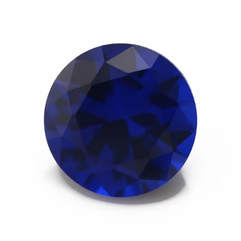 3,5 mm-es~12mm Kerek Briliáns Szintetikus Kék Spinell Kő, Drágakő, Ékszer 112# 113# 114# Szintetikus Spinell 1