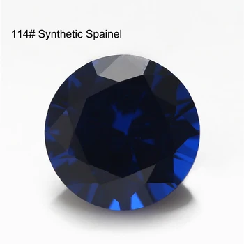 3,5 mm-es~12mm Kerek Briliáns Szintetikus Kék Spinell Kő, Drágakő, Ékszer 112# 113# 114# Szintetikus Spinell 2