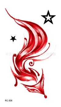 Vízálló Ideiglenes Tetoválás gyönyörű vörös róka csillag állat tatto matricák flash tetoválás hamis tetoválás lány nők hölgy