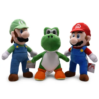 Super Mario Bros Plüss Játékok 33-41cm Rajzfilm Mario Yoshi Töltött Puha Babák A Karácsonyi Ajándékokat a Gyerekek Állati Játék
