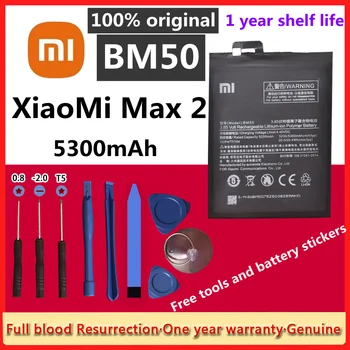 Eredeti Csere Akkumulátor Xiaomi Mi Max 2 Max2 BM50 Valódi Telefon Akkumulátor 5300mAh Tracking + Eszközök