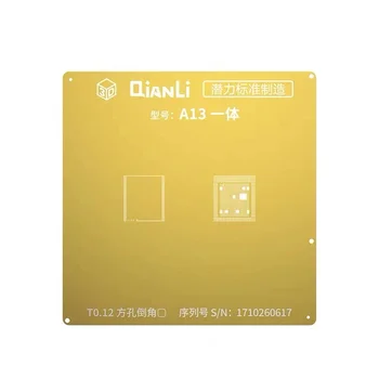 QIANLI BGA Reballing 3D Stencil Tin Bevonat iPhone A8 A9 A10 A11 A13-as Alaplap CPU Javítás Hegesztés