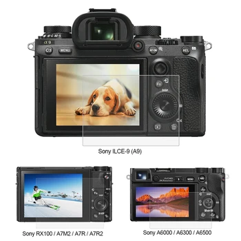 PULUZ 9H Edzett Üveg LCD Képernyő Védő Fólia Alkalmas Sony ILCE-9-es A9-es A6000/A6300 RX100/A7M2/A7R/A7R2 Kamera Képernyőn
