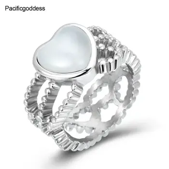 esküvői gyűrűk szív gyűrű gyűrű mind a nők, mind a lány, rozsdamentes acél gyűrű, fehér, fekete, kék szín kiválasztása