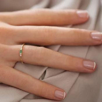 2021 Vékony Gyűrűk A Nők Kényes Cirkónia Világos Arany Szín Javaslat Ujj Gyűrű, Ajándék, Divat Ékszerek