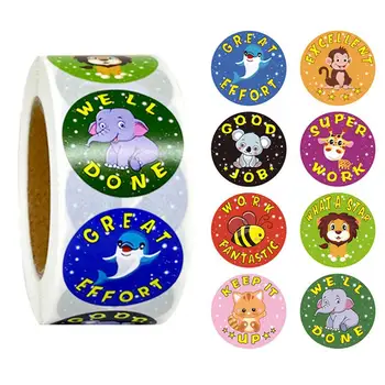 500pcs Kreatív Vízálló Aranyos Állat Roll Matricák Gyerekek Jutalom Matricák Dísz, Ajándék Csomag Dekoráció