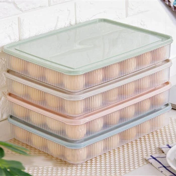 műanyag doboz Tojás konyha tojás tároló doboz 24 Rács Tojás jogosultja Rakható hűtőben tárolás szervezők tojás tároló Konténer Promóció