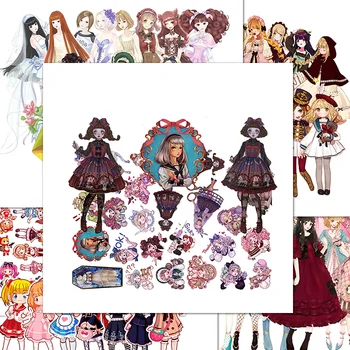 Aranyos rajzfilm anime lány Papír Matricák Mesterségek, Valamint a Scrapbooking matricák könyv, Dekorációs matrica DIY Papíráru